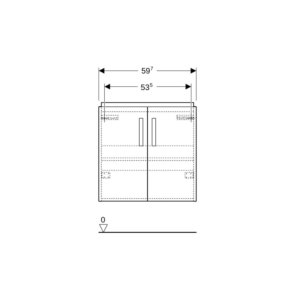 Geberit Renova Compact Unterschrank für Waschtisch, 2 Türen 59,7x60,5x39,7cm B Wasch... GEBERIT-501926011 4025410905574 (Abb. 8)
