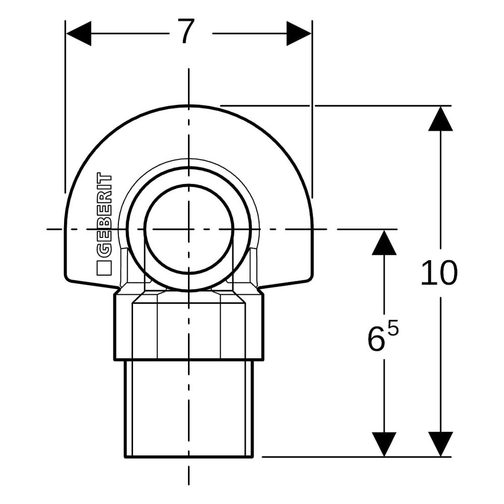 Geberit Schalldämmset für Anschlusswinkel 90 Grad, Rp 1/2, 601801001... GEBERIT-601801001 4025416041931 (Abb. 9)