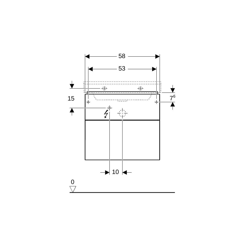 Geberit Xeno2 Unterschrank für Waschtisch, 2 Schubladen, 58x53x46,2cm, sculturagrau/... GEBERIT-500506431 4025416611677 (Abb. 8)