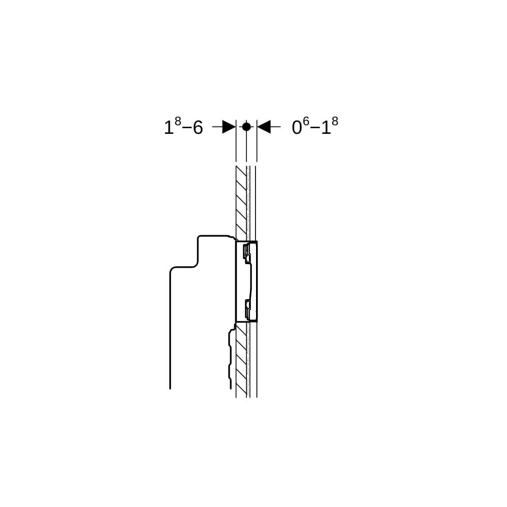 Geberit Sigma 60 Drückerplatte, 2-Mengen-Spülung, Fertigbauset verchromt, gebürstet,... GEBERIT-115796GH1 4025416166740 (Abb. 7)