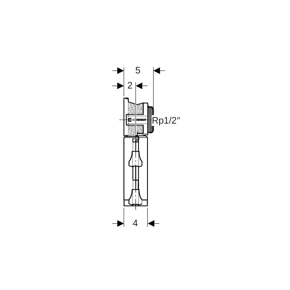 Geberit PushFit Anschlussdose 90 Grad mit Schnellkupplung Außendurchmesser 14mm... GEBERIT-649481003 4025410947871 (Abb. 6)