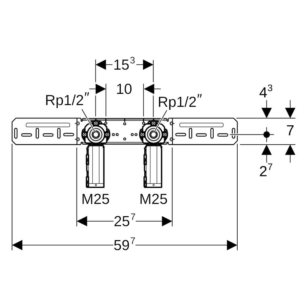 Geberit PushFit Anschlussdose 90 Grad für Schnellkupplung, vormontiert... GEBERIT-650797003 4025410947789 (Abb. 8)