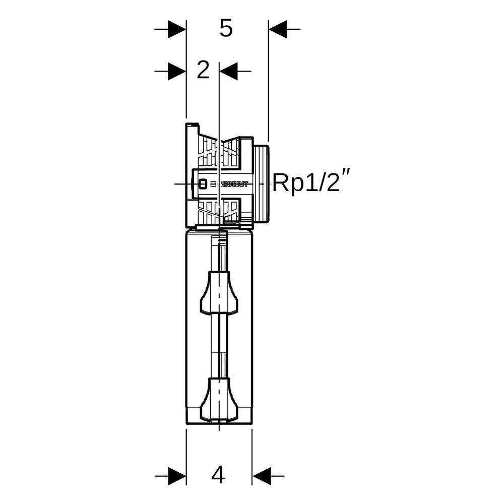 Geberit PushFit Doppelanschlussdose 90 Grad mit Schnellkupplung Außendurchmesser 20m... GEBERIT-652485003 4025410948038 (Abb. 8)
