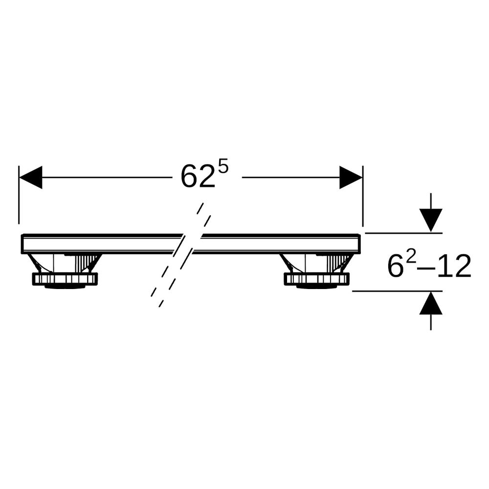 Geberit Set Füße und 4 Traversen, für Duschwannen aus Steinharz, ab 140cm 62,5x6,2-1... GEBERIT-554956001 4025410750426 (Abb. 9)