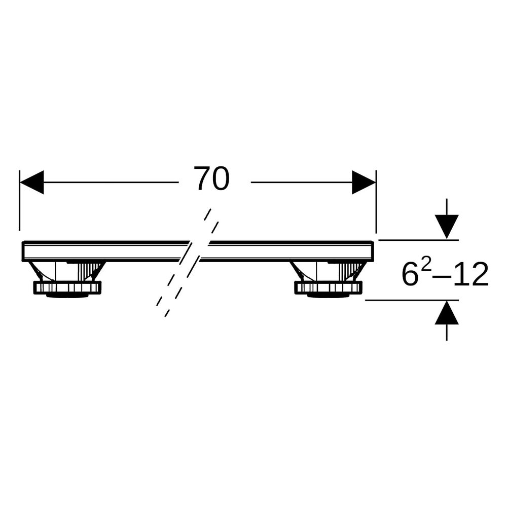 Geberit Set Füße und 4 Traversen, für Duschwannen aus Steinharz, ab 140cm 70x6,2-12c... GEBERIT-554959001 4025410750082 (Abb. 9)