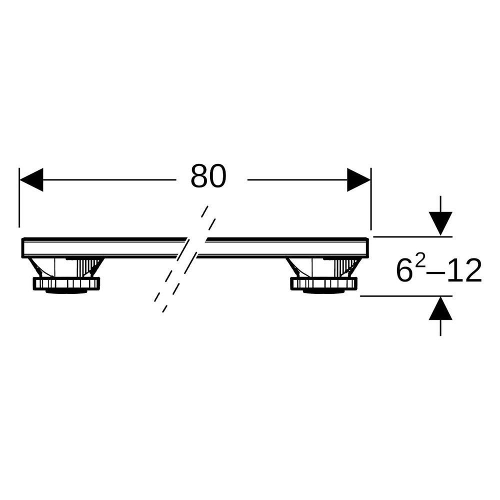 Geberit Set Füße und 4 Traversen, für Duschwannen aus Steinharz, ab 140cm 80x6,2-12c... GEBERIT-554962001 4025410750266 (Abb. 9)