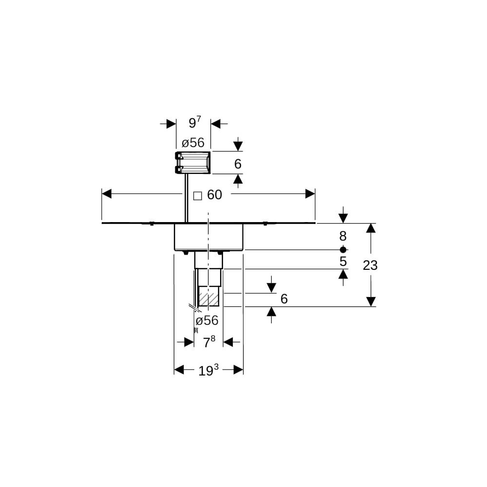 Geberit Pluvia Dachdurchführung mit Brandschutz, Heizung 230V/8W... GEBERIT-359361001 4025410947413 (Abb. 5)