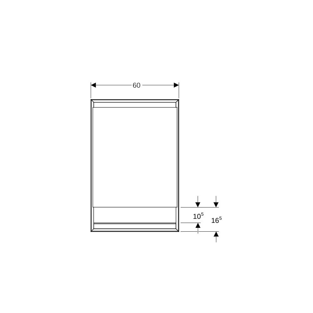 Geberit ONE Spiegelschrank mit Nische und ComfortLight, 1 Tür rechts, UP-Montage, H ... GEBERIT-505821007 4025410077257 (Abb. 5)