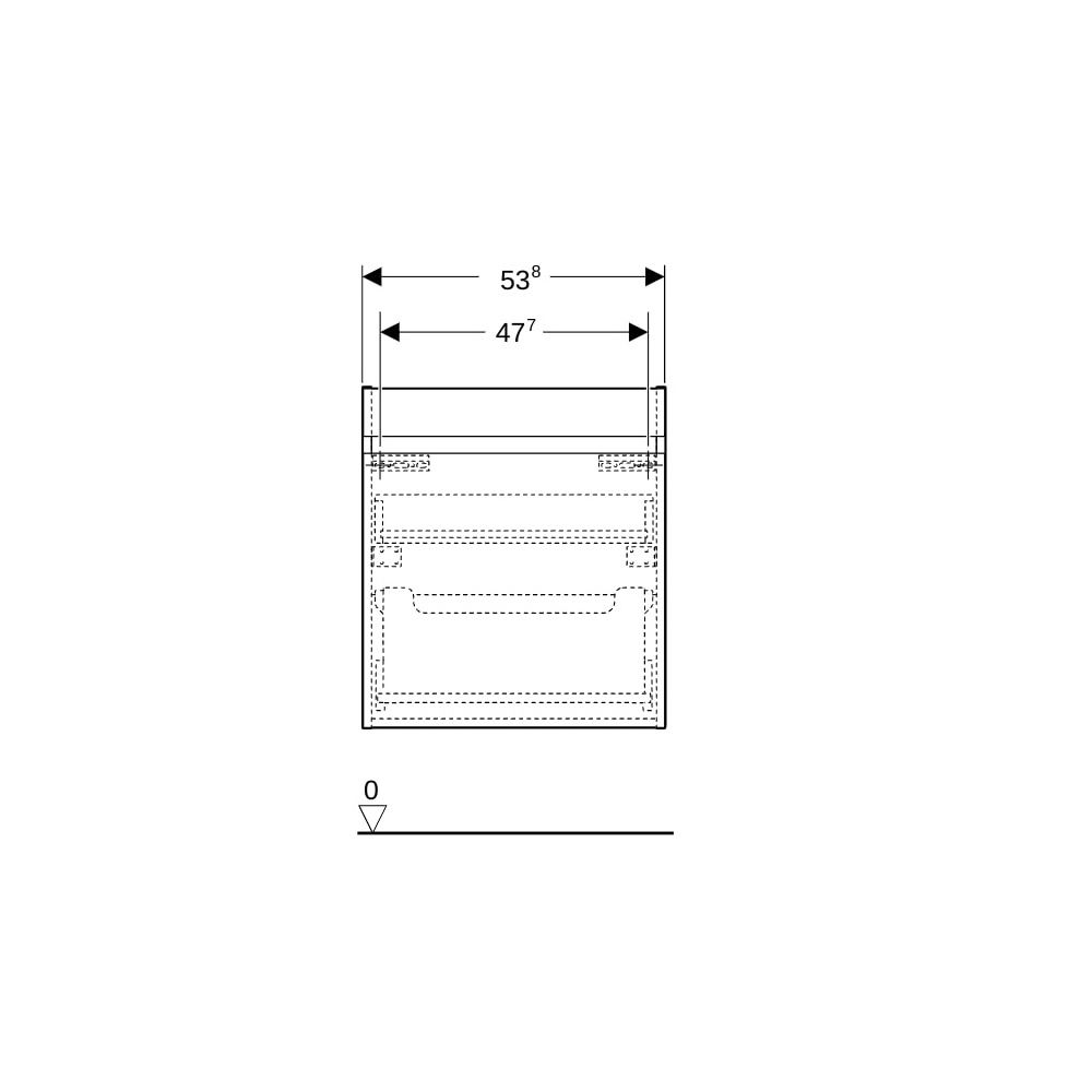 Geberit Renova Plan Unterschrank für Möbelwaschtisch, 1 Schublade, 1 Innenschublade,... GEBERIT-501935JK1 4025410525031 (Abb. 8)