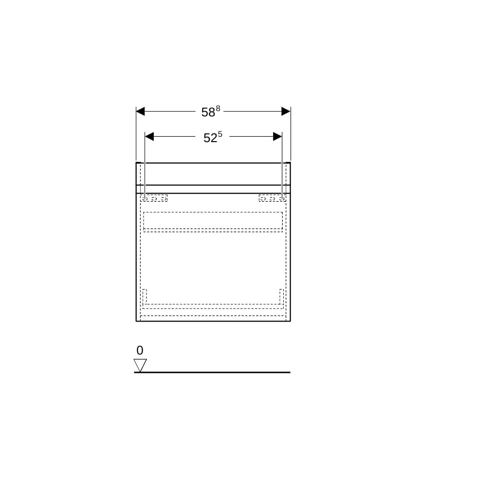 Geberit Renova Plan Unterschrank für Möbelwaschtisch, 1 Schublade/Innenschublade, 58... GEBERIT-501936011 4025410524850 (Abb. 8)