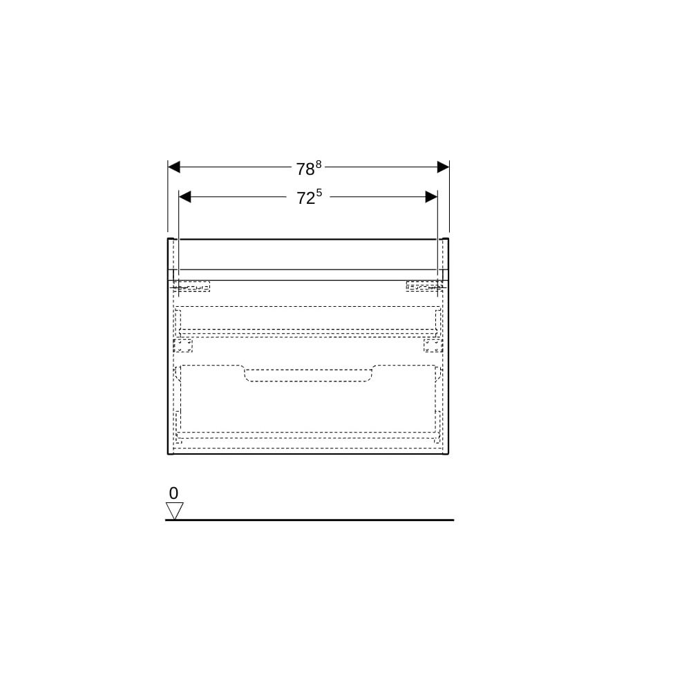 Geberit Renova Plan Unterschrank für Möbelwaschtisch, 1 Schublade, 1 Innensch., 78,8... GEBERIT-501937001 4025410524867 (Abb. 8)