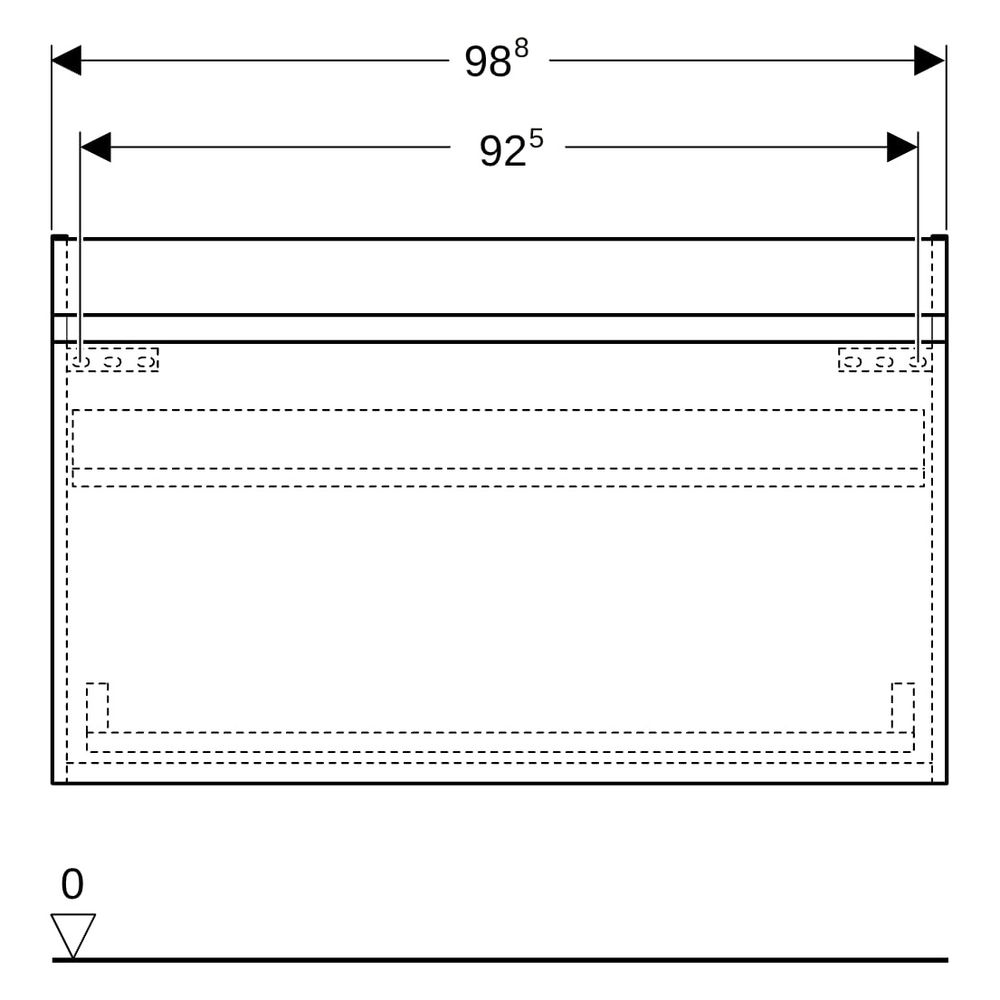 Geberit Renova Plan Unterschrank für Möbelwaschtisch, 1 Schublade/Innenschublade, 9... GEBERIT-501938011 4025410524898 (Abb. 10)