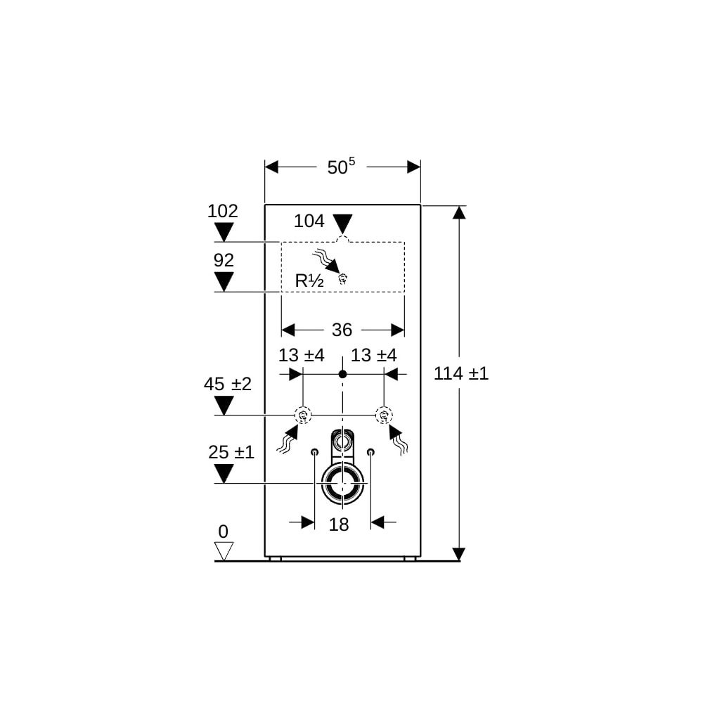 Geberit Monolith Sanitärmodul für Wand-WC, Höhe 114cm, Frontverkleidung aus Steinzeu... GEBERIT-131031005 4025410519122 (Abb. 8)