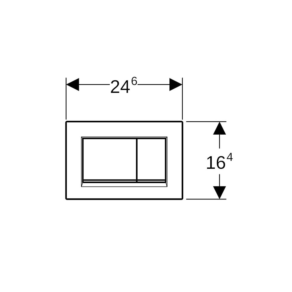 Geberit Sigma 20 (ex Sigma 30) Drückerplatte mit 2-Mengen-Spülung, Mattschwarz... GEBERIT-115883DW1 4025410759825 (Abb. 7)