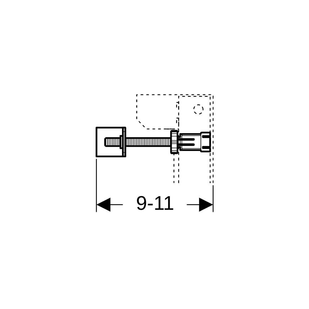 Geberit Wandanker Set für Einzelmontage, für Geberit Duofix Element für Wand-WC, mit... GEBERIT-111013001 4025416522171 (Abb. 6)