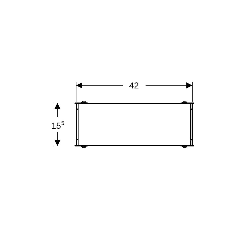 Geberit GIS Montageplatte universell, 15x41,5cm, Unterputz... GEBERIT-461197001 4025410592583 (Abb. 6)