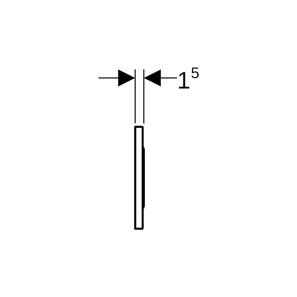 Geberit Sigma10 WC-Steuerung elektronisch Batterie, 2-Mengen, Edelstahl gebürstet/po... GEBERIT-115908SN6 4025410531193 (Abb. 9)