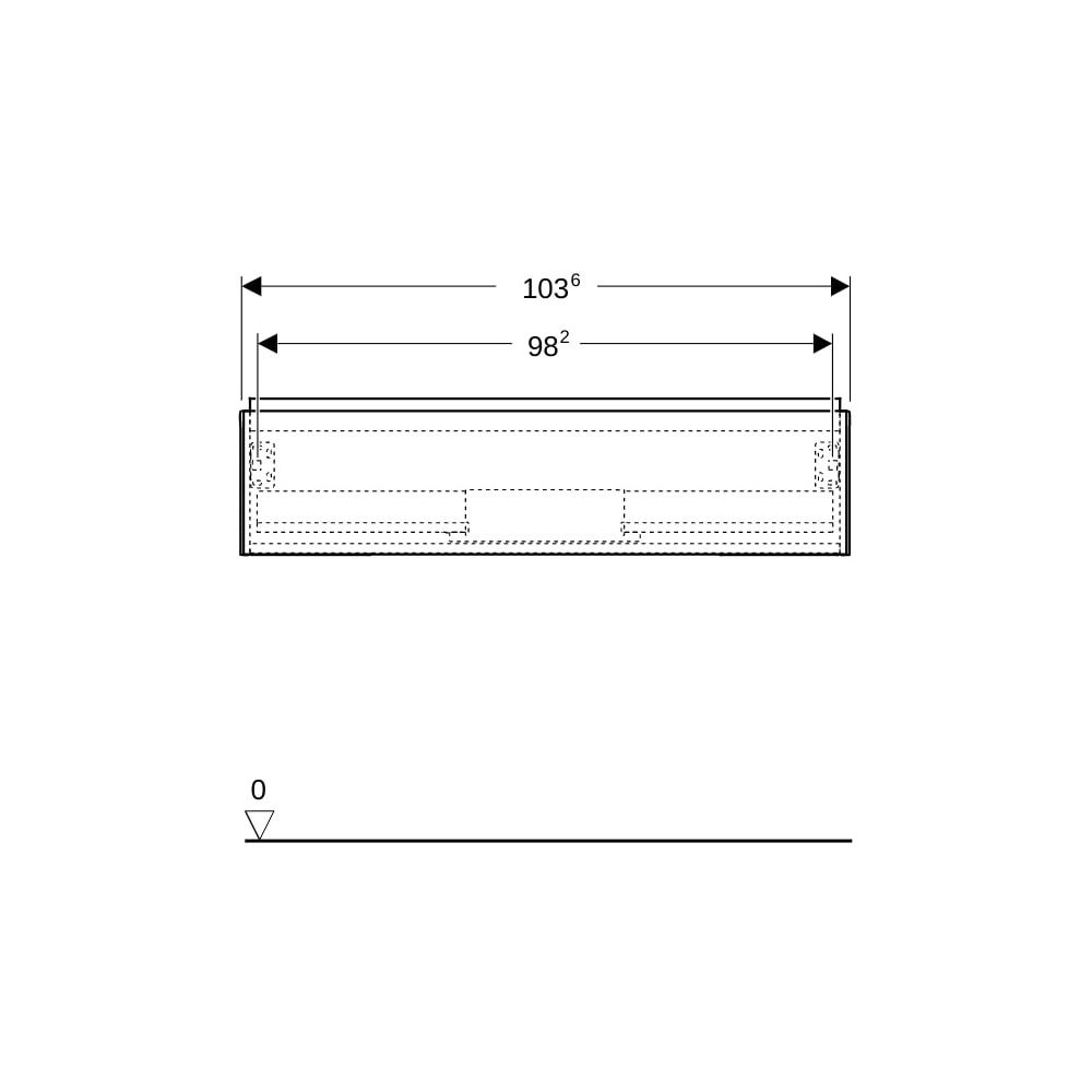 Geberit ONE Unterschrank für Waschtisch, 1 Schublade, Breite Waschtisch 105cm, Höhe... GEBERIT-505074002 4025410630193 (Abb. 10)