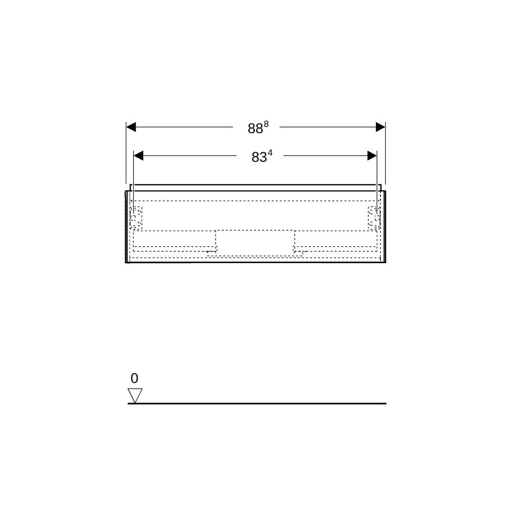 Geberit ONE Unterschrank für Waschtisch, 1 Schublade, Breite Waschtisch 90cm, H 26,... GEBERIT-505073004 4025410630148 (Abb. 10)