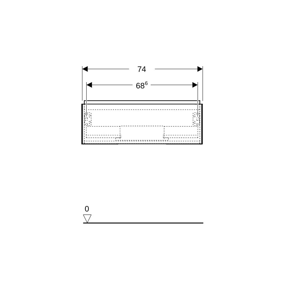 Geberit ONE Unterschrank für Waschtisch, 1 Schublade, Breite Waschtisch 75cm, Höhe ... GEBERIT-505072008 4025410646101 (Abb. 10)