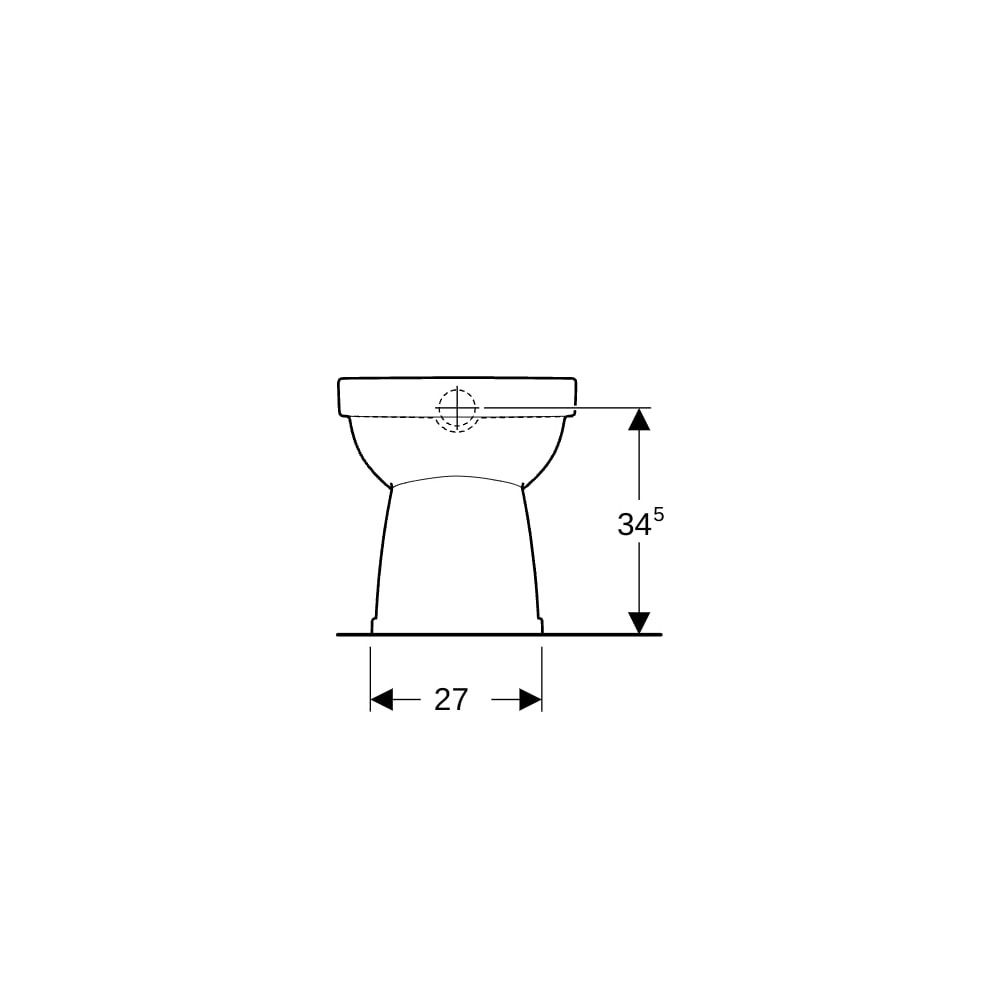 Geberit Renova Stand-WC Flachspüler, Abgang vertikal, Rimfree Tiefe 47cm, Weiß/KeraT... GEBERIT-501985008 4025410605085 (Abb. 8)