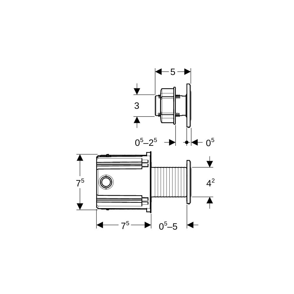 Geberit WC-Steuerung elektronisch Netzbetrieb, 2-Mengen-Auslösung, mit Typ 10 IR-Tas... GEBERIT-115956146 4025410058485 (Abb. 4)