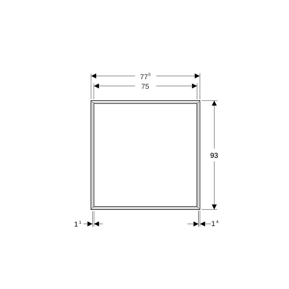 Geberit Abdeckrahmen für Geberit ONE Spiegelschrank, UP-Montage, Breite 77,8cm, Alum... GEBERIT-505842002 4025410607584 (Abb. 7)