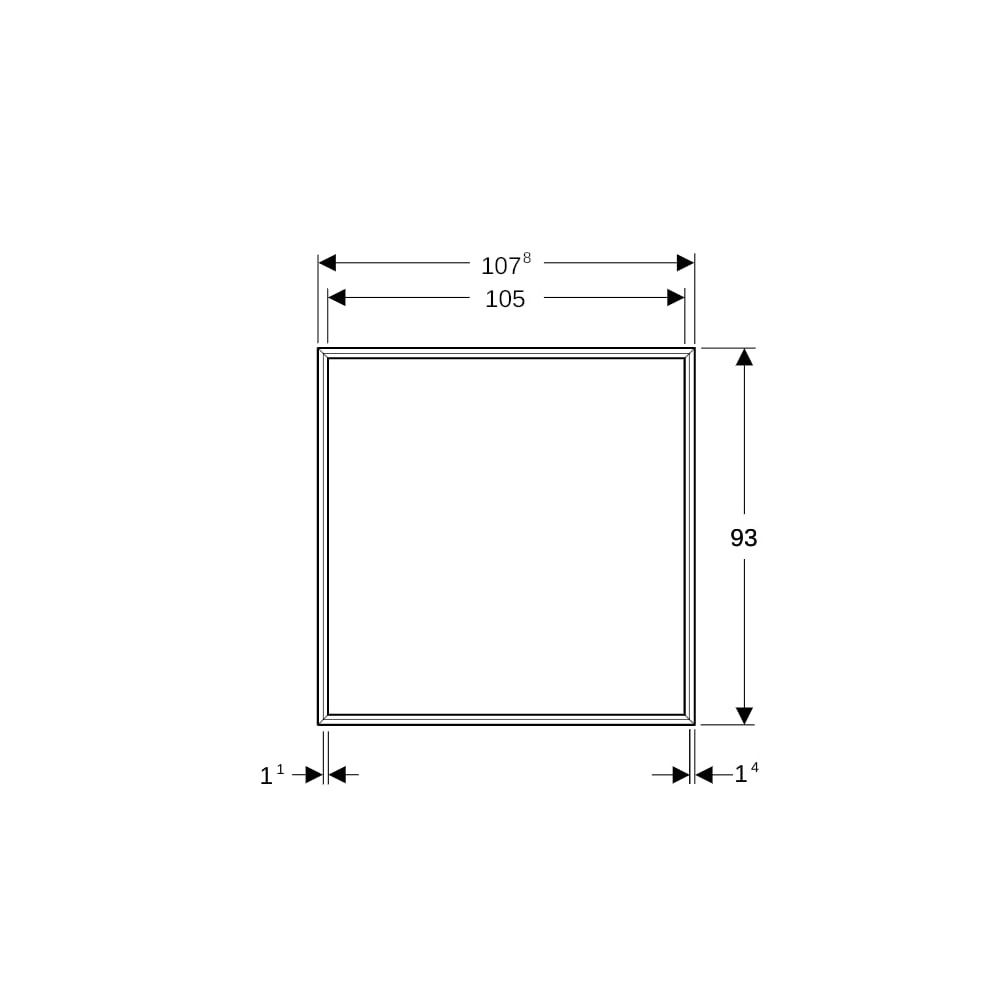 Geberit Abdeckrahmen für Geberit ONE Spiegelschrank, UP-Montage, Breite 107,8cm, Mat... GEBERIT-505844003 4025410077554 (Abb. 4)