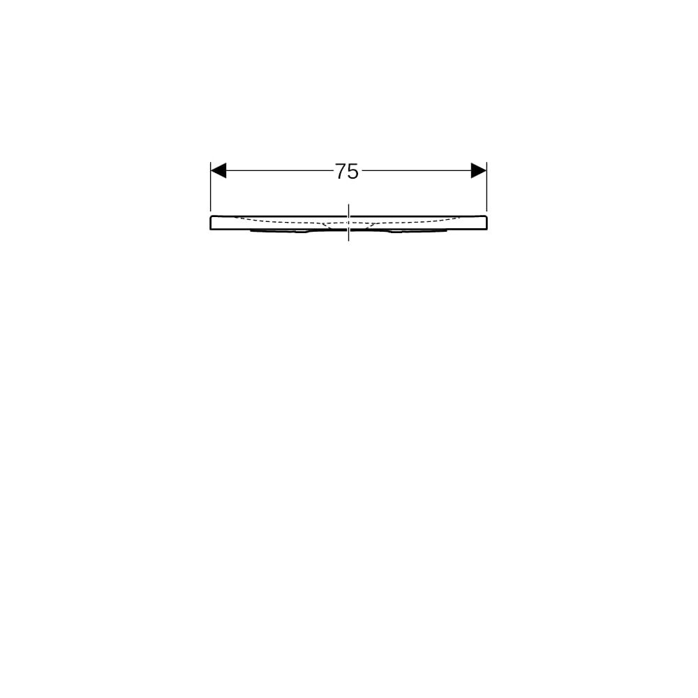 Geberit Nemea Rechteckduschwanne 90x75x3,5cm, Mattweiß... GEBERIT-550592001 4025410627186 (Abb. 9)