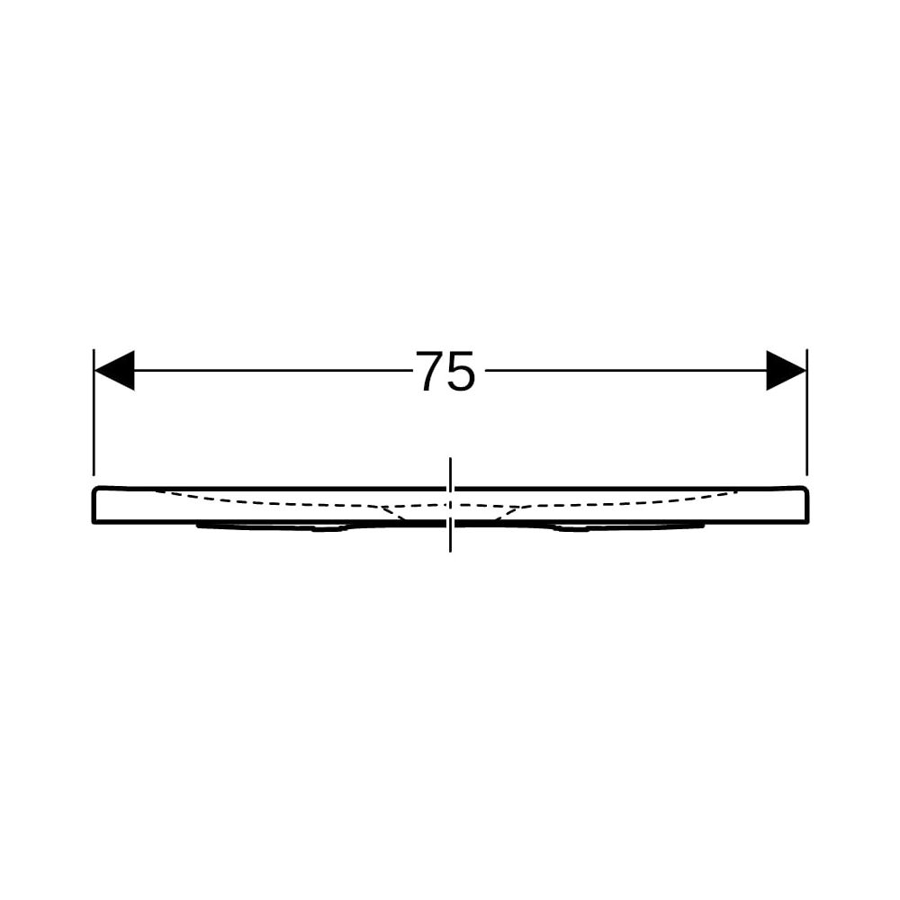 Geberit Nemea Rechteckduschwanne 90x75x3,5cm, Mattweiß... GEBERIT-550592001 4025410627186 (Abb. 11)