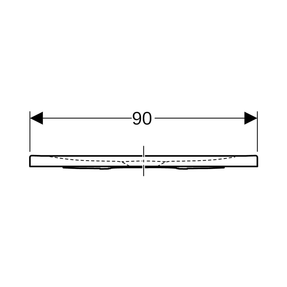 Geberit Nemea Rechteckduschwanne 120x90x3,5cm, Mattweiß... GEBERIT-550596001 4025410627261 (Abb. 11)
