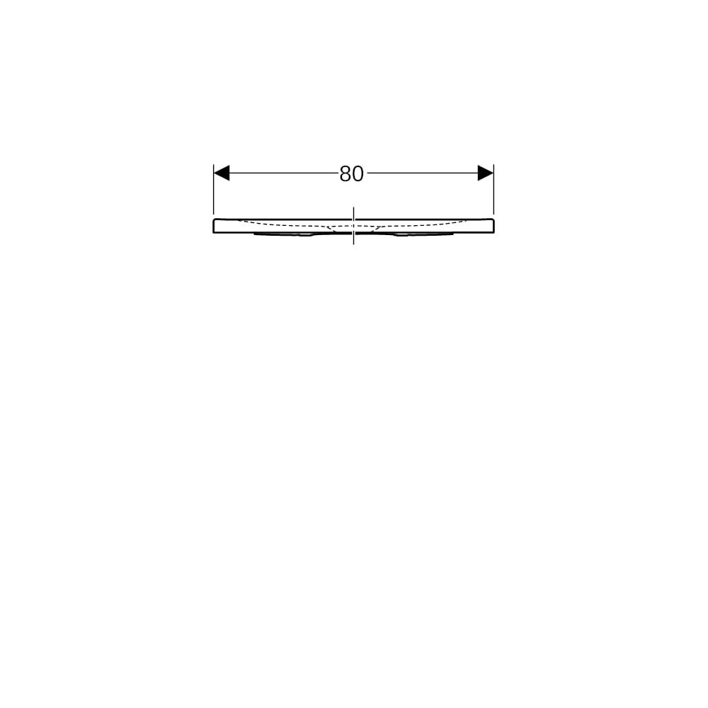 Geberit Nemea Rechteckduschwanne 140x80x3,5cm, Mattweiß... GEBERIT-550597001 4025410627285 (Abb. 9)