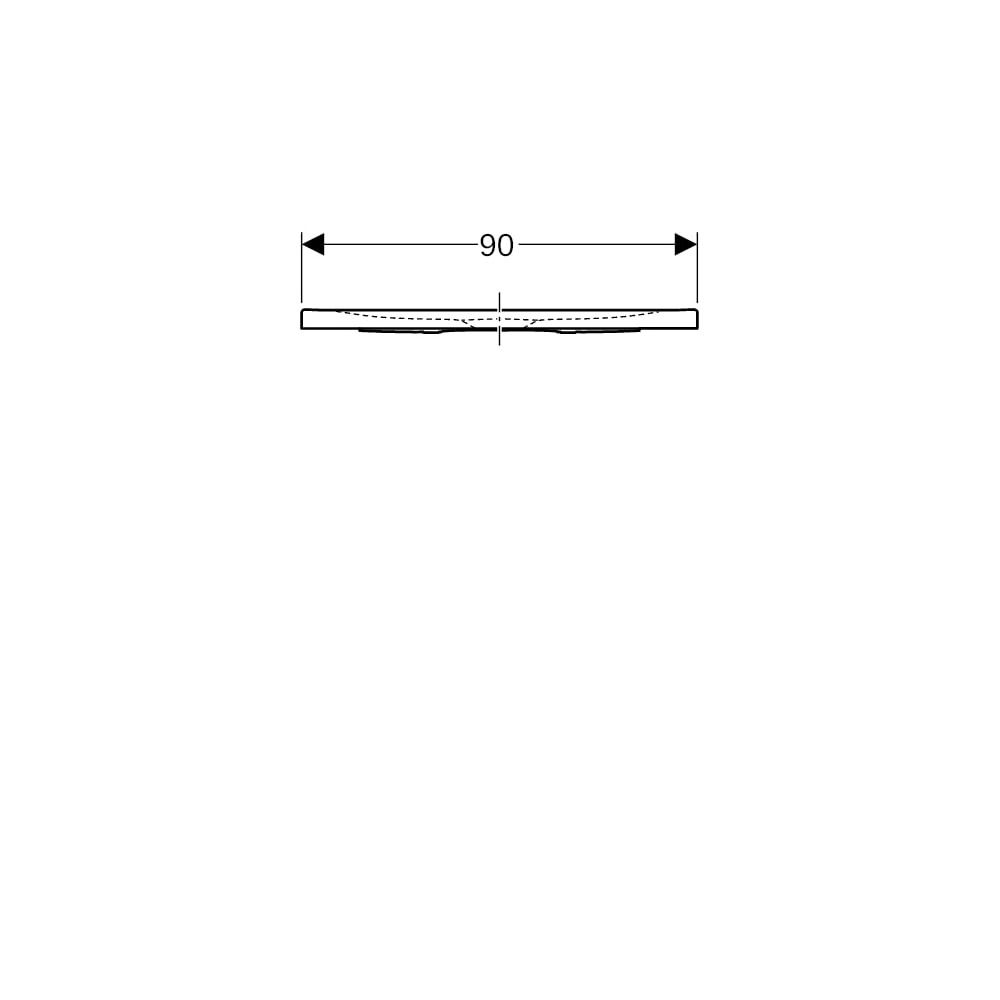 Geberit Nemea Rechteckduschwanne 140x90x3,5cm, Mattweiß... GEBERIT-550598001 4025410627308 (Abb. 9)