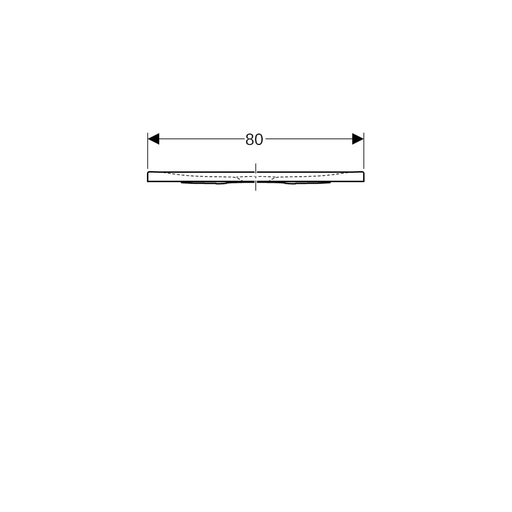 Geberit Nemea quadratische Duschwanne 80x80x3,5cm, Mattweiß... GEBERIT-550590001 4025410627148 (Abb. 9)