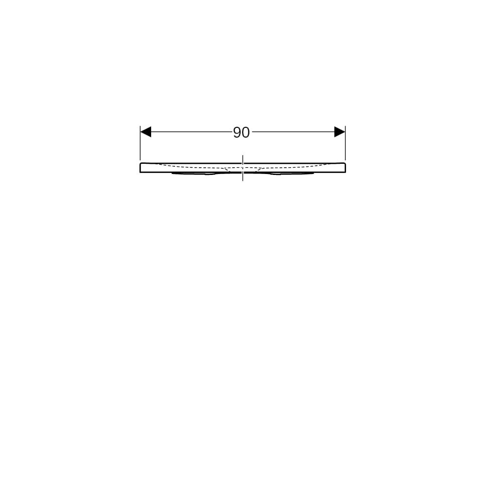 Geberit Nemea quadratische Duschwanne 90x90x3,5cm, Mattweiß... GEBERIT-550591001 4025410627162 (Abb. 9)