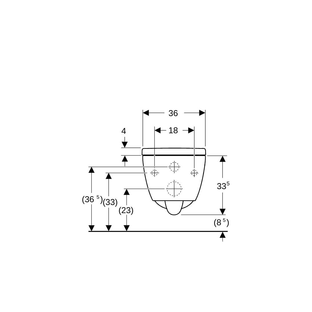 Geberit iCon Set Wand-WC Tiefspüler, verkürzte Ausladung, geschl. Keramikdesign, Tur... GEBERIT-503049JT1 4064746019883 (Abb. 5)