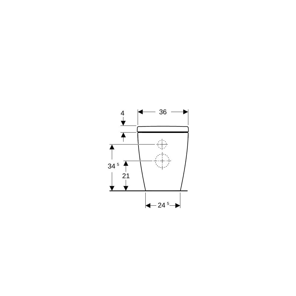 Geberit iCon Set Stand-WC Tiefspüler, wandbündig, geschlossenes Keramikdesign, Turbo... GEBERIT-503080001 4064746021305 (Abb. 5)
