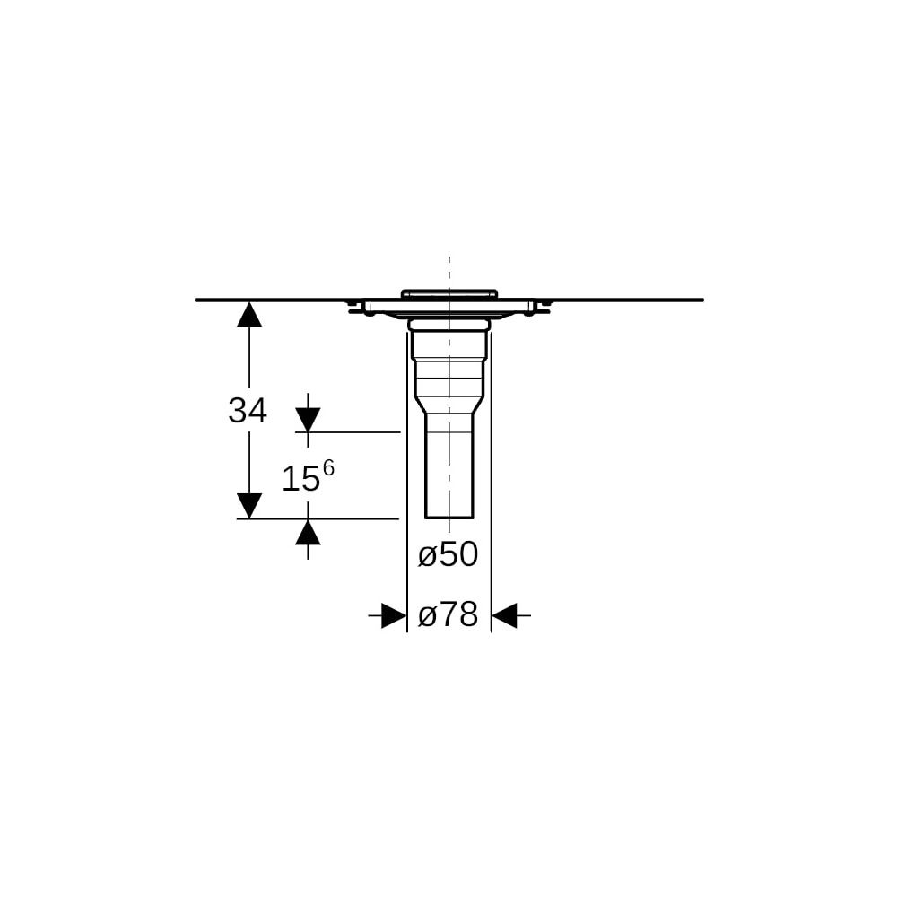 Geberit Duschbodenablauf stockwerksdurchdringend Außendurchmesser 50mm... GEBERIT-154053001 4025416535348 (Abb. 5)