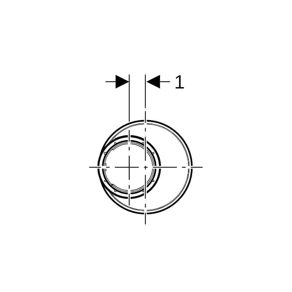 Geberit Silent-PP Reduktion exzentrisch, kurz Außendurchmesser 75mm, d1 50mm... GEBERIT-390373141 4025416295747 (Abb. 6)