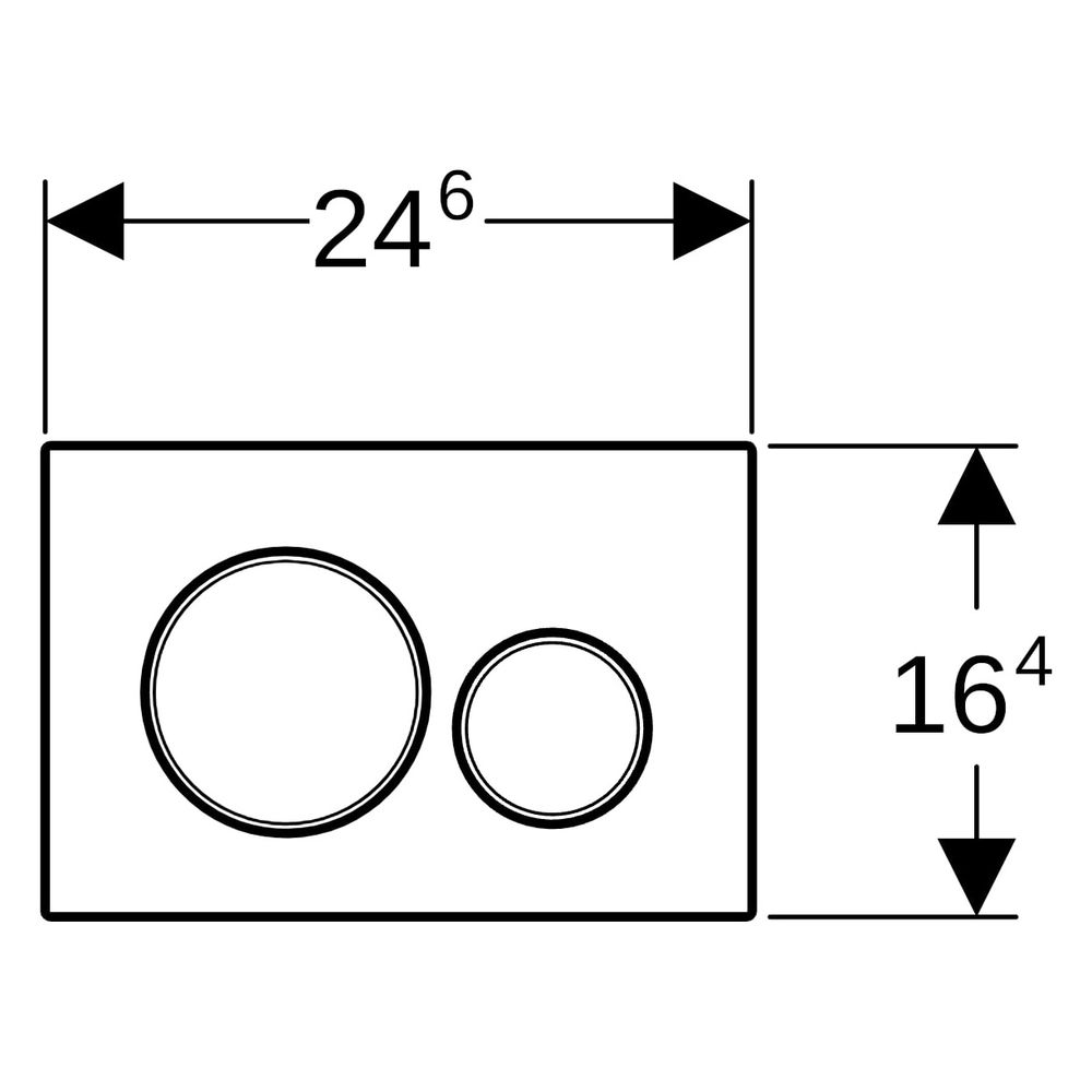 Geberit Drückerplatte Sigma20 mit 2-Mengen-Spülung, Weiß, Hochglanz verchromt, 1158... GEBERIT-115882KJ1 4025416544562 (Abb. 11)