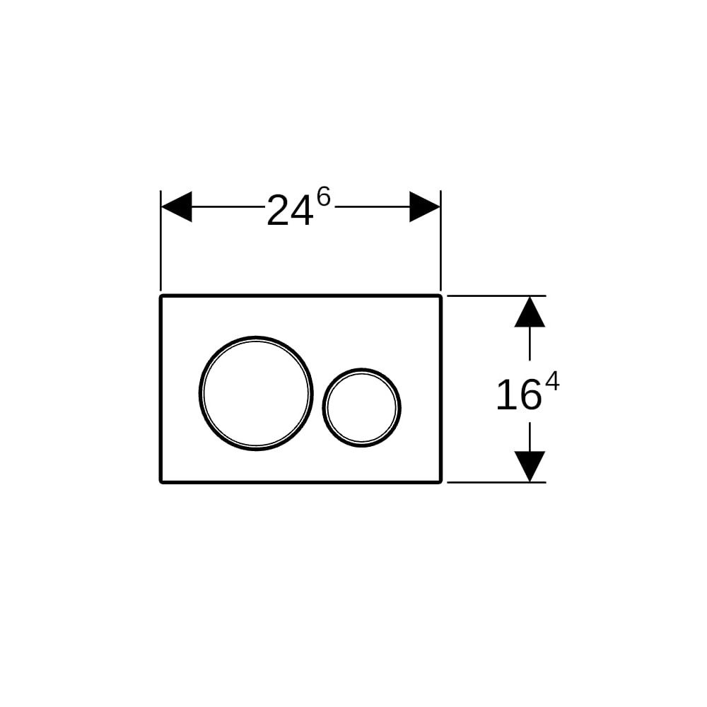 Geberit Sigma 20 Drückerplatte mit 2-Mengen-Spülung, Weiß/Mattweiß... GEBERIT-115882111 4025410759849 (Abb. 7)