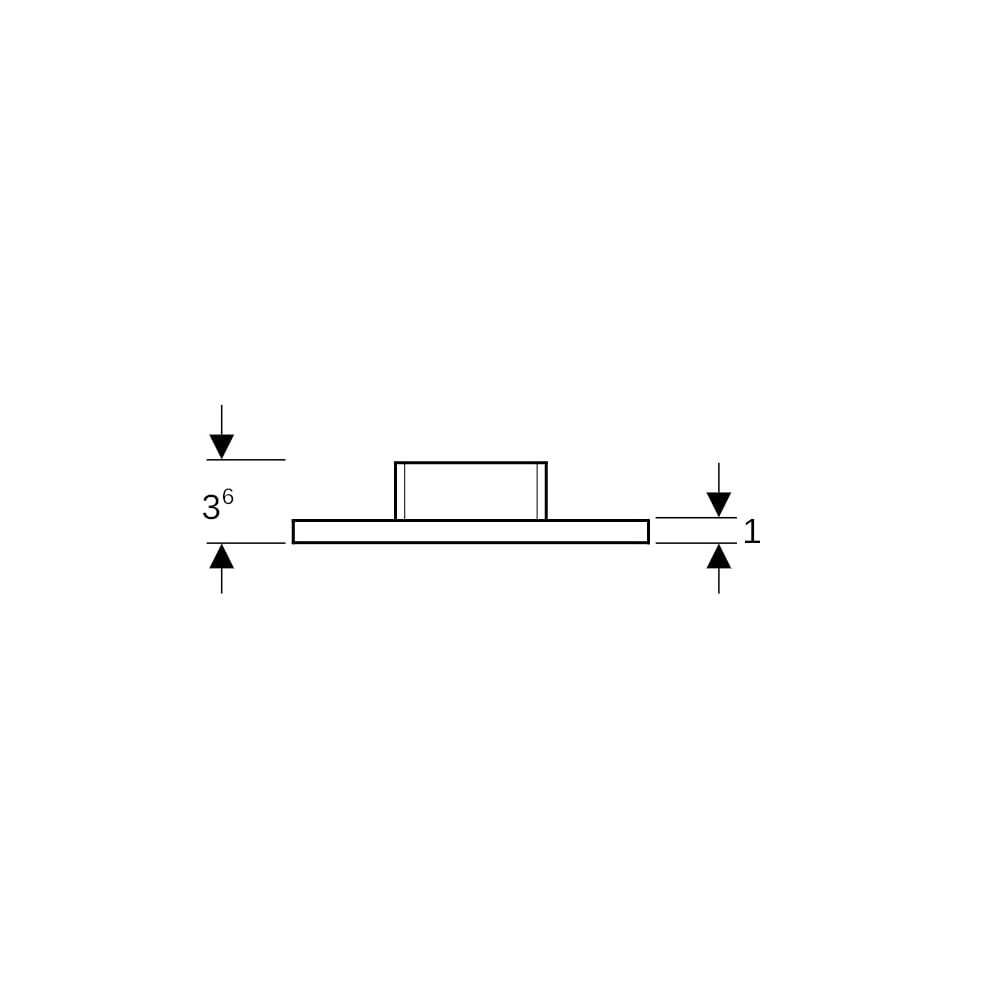 Geberit Grundplatte rechteckig, Vierloch, mit Gewindemuffe G 2″... GEBERIT-362874261 4025410646132 (Abb. 7)
