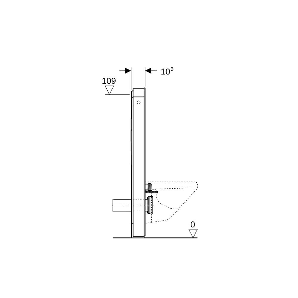 Geberit Monolith Plus Sanitärmodul für Wand-WC 114cm, Frontverkleidung Glas Lava, Se... GEBERIT-131231JK7 4025410763235 (Abb. 5)