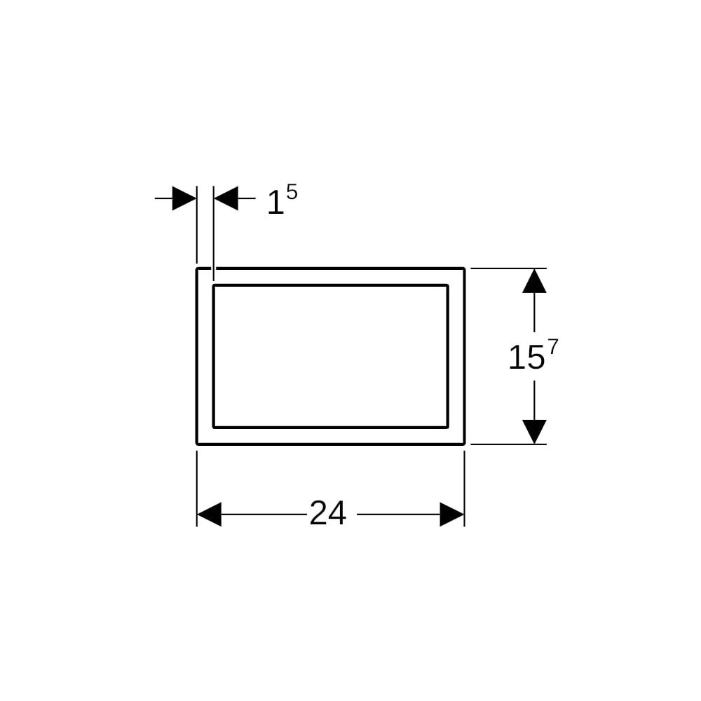 Geberit Sigma 60 Drückerplatte, Abdeckrahmen für verchromt, gebürstet, easy-to-clean... GEBERIT-115641GH1 4025416547037 (Abb. 6)
