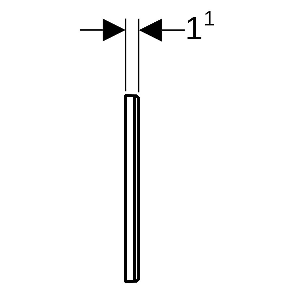 Geberit Betätigungsplatte Omega, 21,2x14,2x1,1cm, Zinkdruckguss/Glas, Weiß, 115082S... GEBERIT-115082SI1 4025416305927 (Abb. 11)