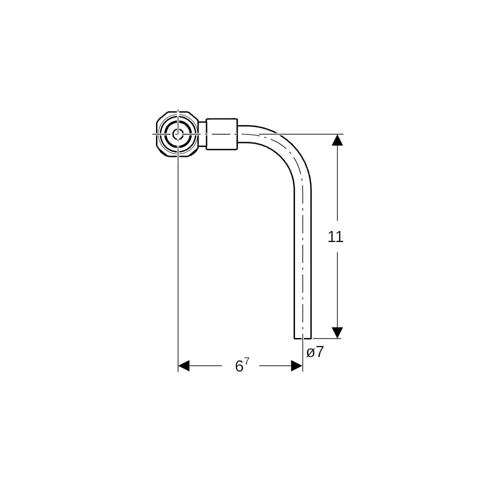 Geberit Probenahmeventil Rohrgewinde G 1/4"... GEBERIT-619709001 4025410651617 (Abb. 6)