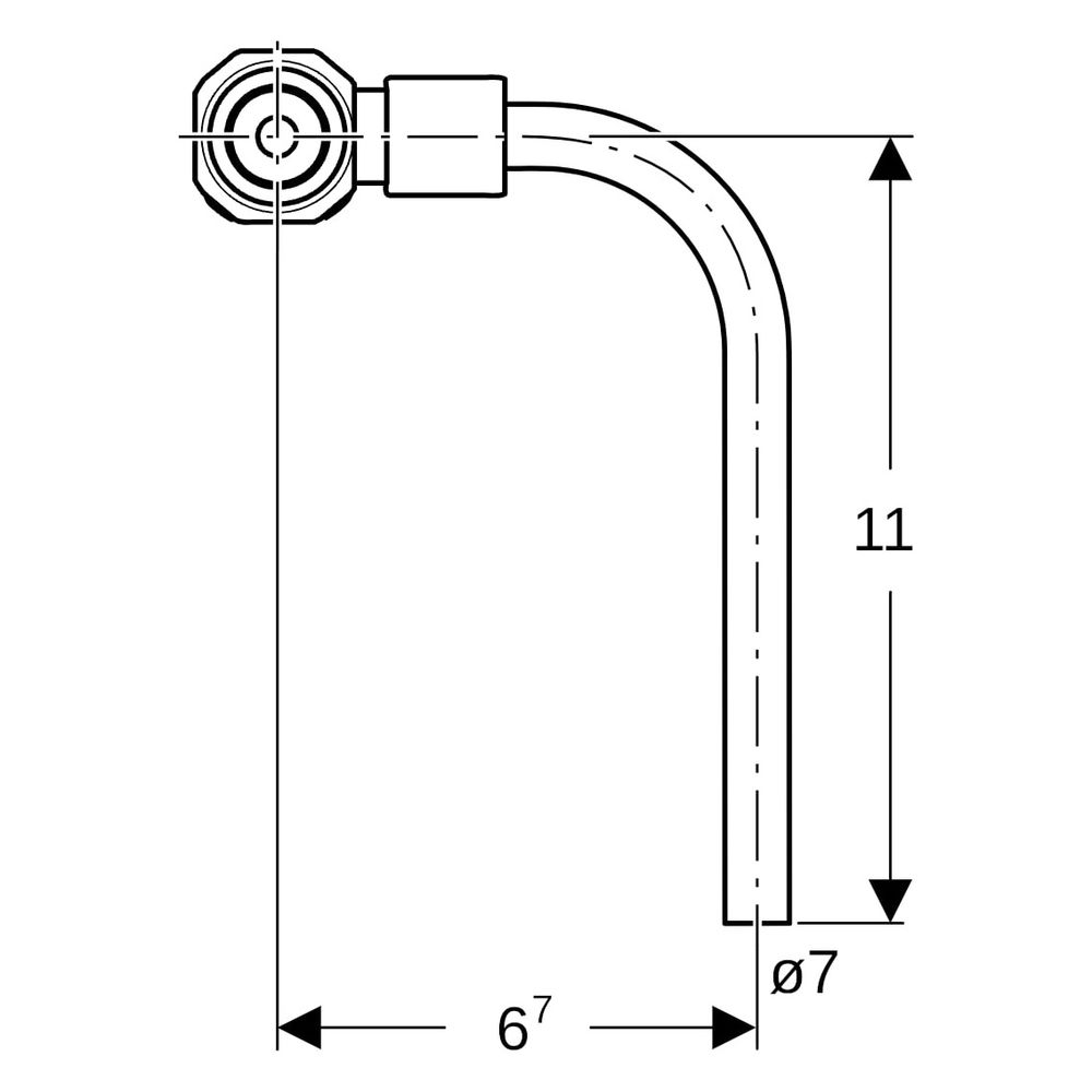 Geberit Probenahmeventil, DN 8, G 1/4", 11x2,9cm, Siliziumbronze, 619709001... GEBERIT-619709001 4025410651617 (Abb. 8)