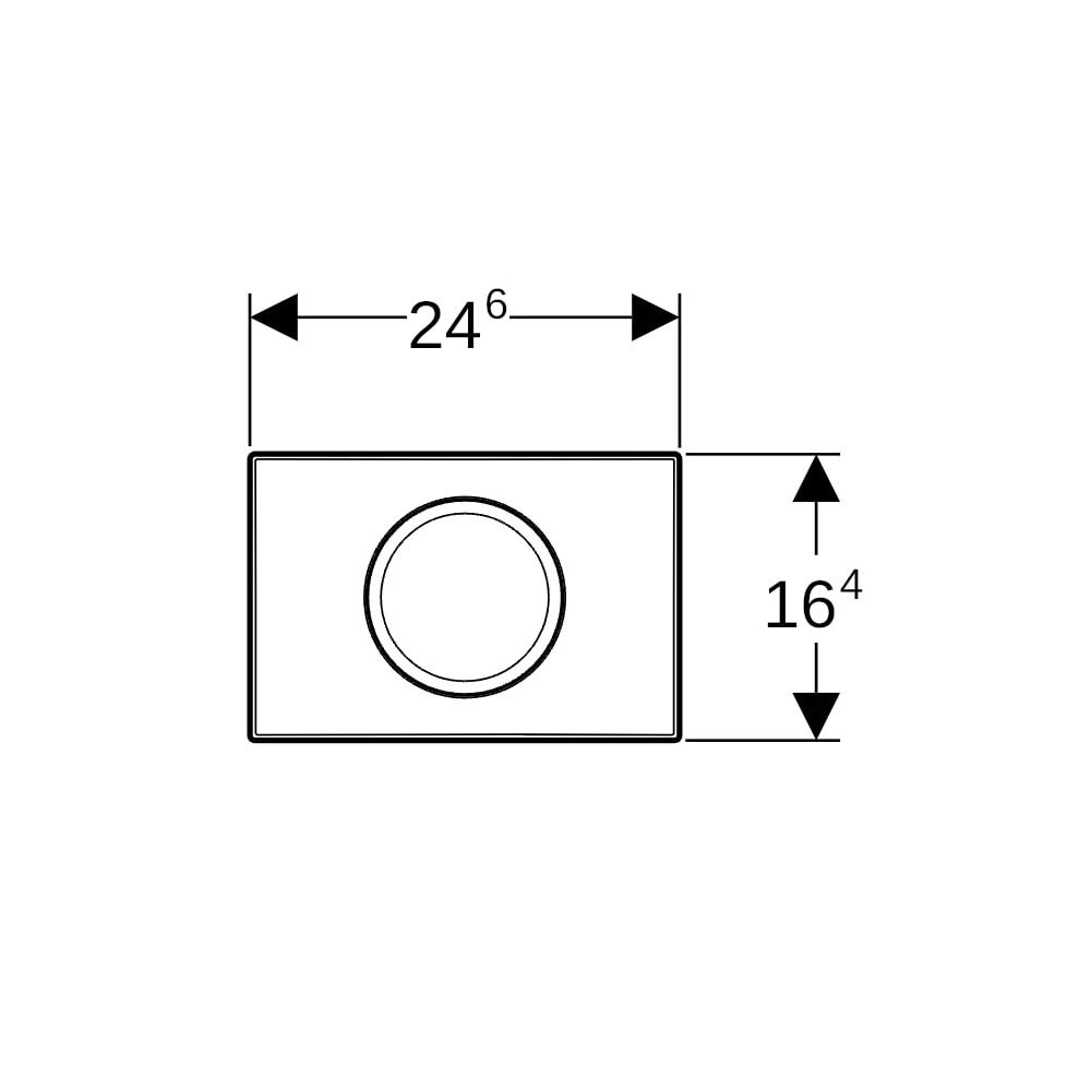 Geberit Delta 15 Drückerplatte für Spül-Stopp-Spülung, Mattverchromt... GEBERIT-115120465 4025410652850 (Abb. 7)