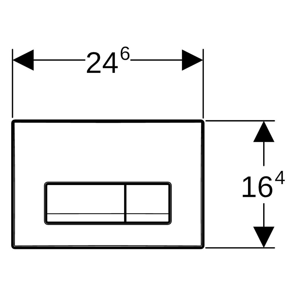 Geberit Betätigungsplatte Delta50, 2-Mengen-Spülung, 24,6x16,4x2,3cm, Kunststoff, W... GEBERIT-115105115 4025410653147 (Abb. 12)