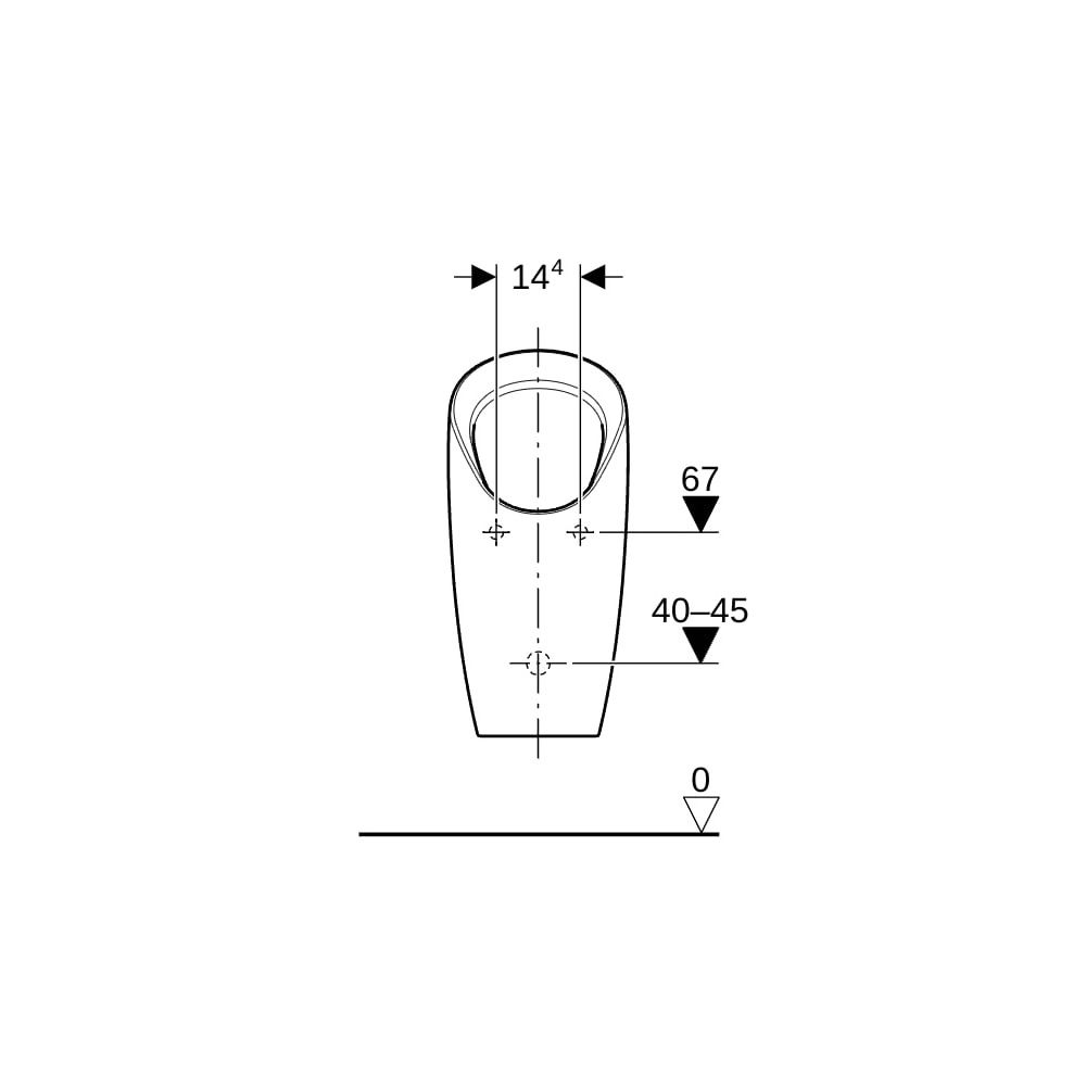 Geberit Preda Urinal wasserlos, Weiß... GEBERIT-116071001 4025416529798 (Abb. 8)